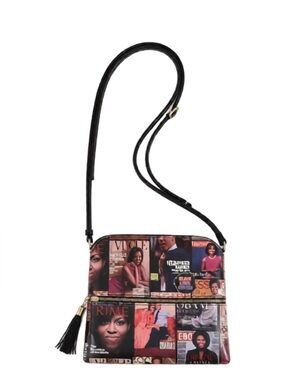 Magazine Print Crossbody Bag